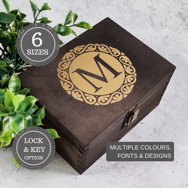 Monogram Keepsake Box I Personalised Memory Box I Birthday Gift I Wedding Gift I Bereavement Gift I Gift for Him Her I Jewellery Photo Box