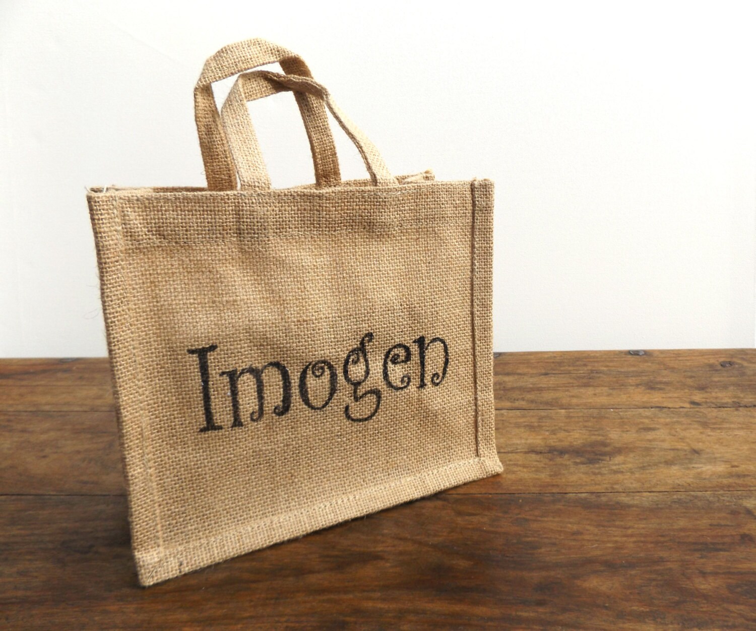 Personalised hessian Jute bag Handpainted Jute bag Etsy