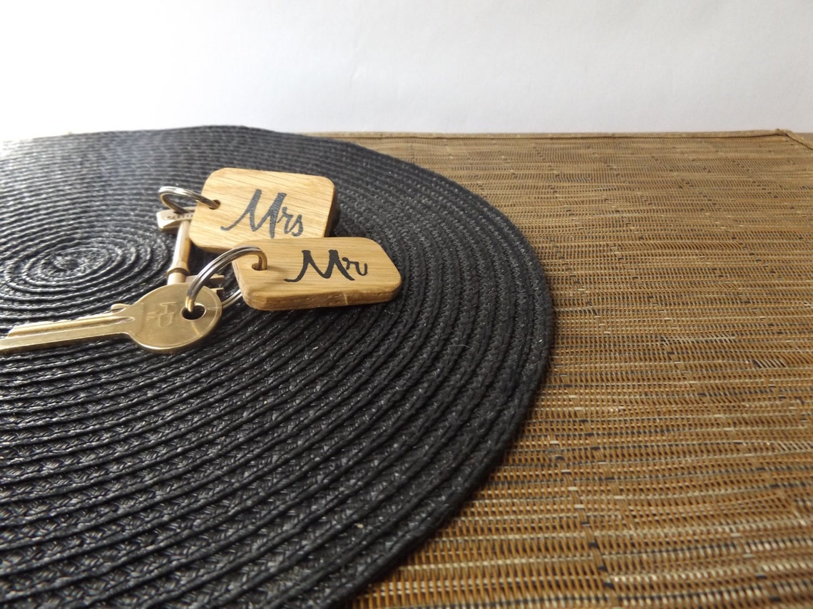 Mr and Mrs Keyring Gift set Wedding Gift Engagement Gift Etsy