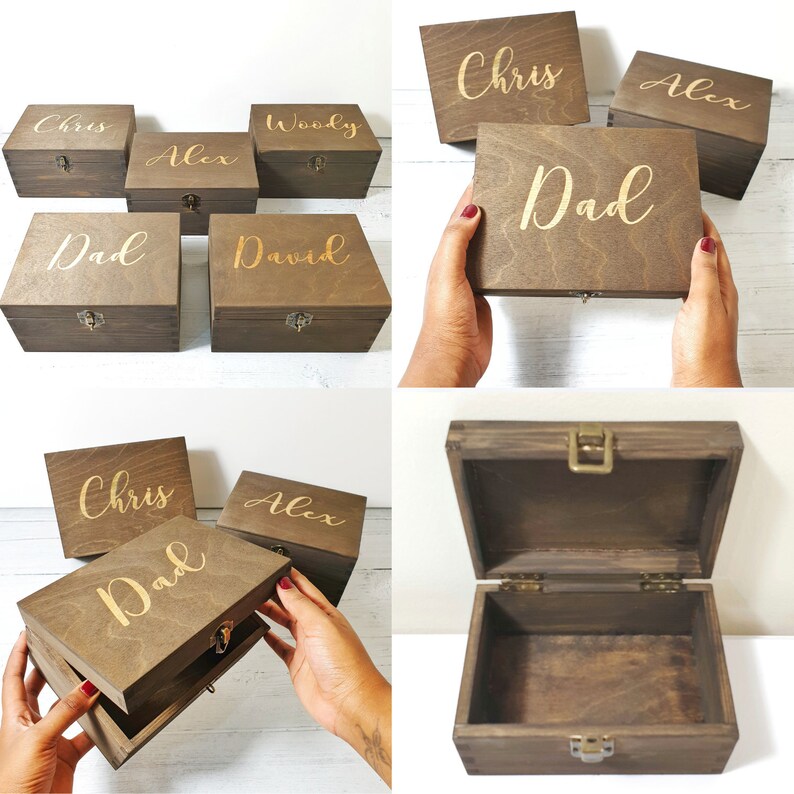 Personalised Gift for Him Engraved Keepsake Box Mens Etsy