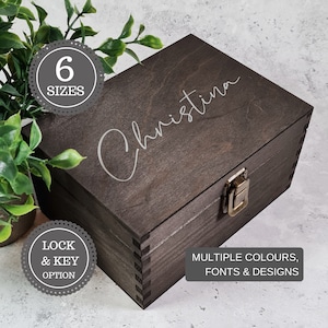 Personalised Wooden Keepsake Box I 21st Birthday Gift I 5th Anniversary Gift I Wedding Memory Box I Graduation Gift Box I Celebration Gift