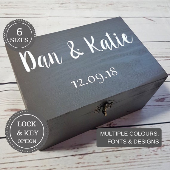 Personalised Wedding Memory Box Custom Date Box Bride Etsy