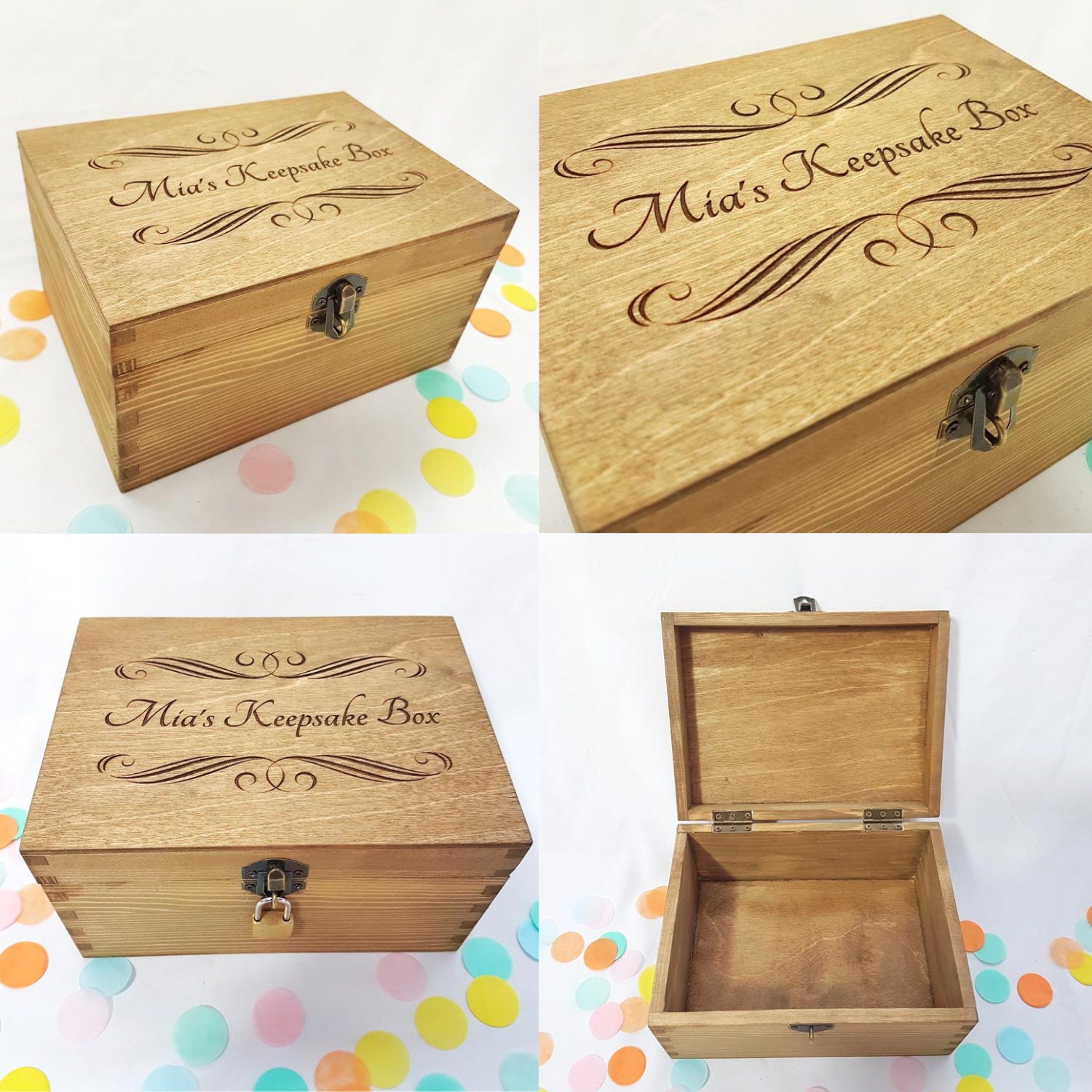 Personalised Engraved Wooden Box Wooden Keepsake Box Etsy UK