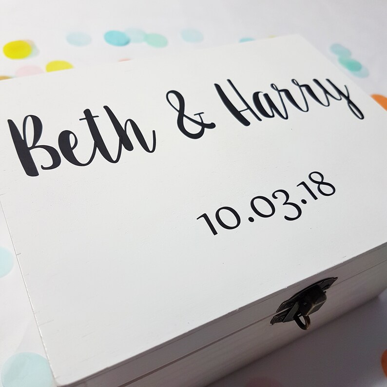 Personalised Memory Box Couples Wedding Keepsake Box Etsy