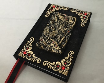 Wizard blank spell Journal with Crystal Gems