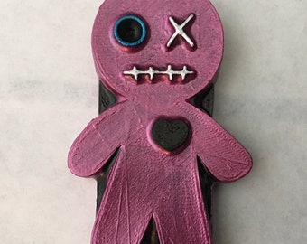 Voodoo doll Incense Holder handmade and painted