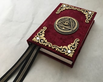 All seeing eye hand made blank sketch book journal