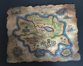 Hand Painted Map of The Realm of Middle Earth
