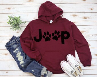 paw print zip up hoodie