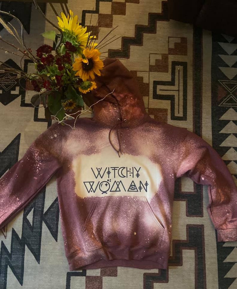 witchy woman bleached sweatshirt