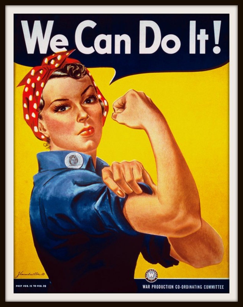 rosie la riveteuse  impression impression dart etsy