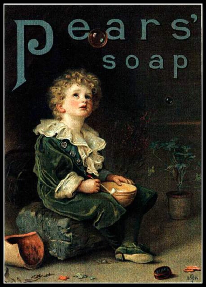 Art Print Bathroom Art Pears Soap Advert Poster 1886 Print