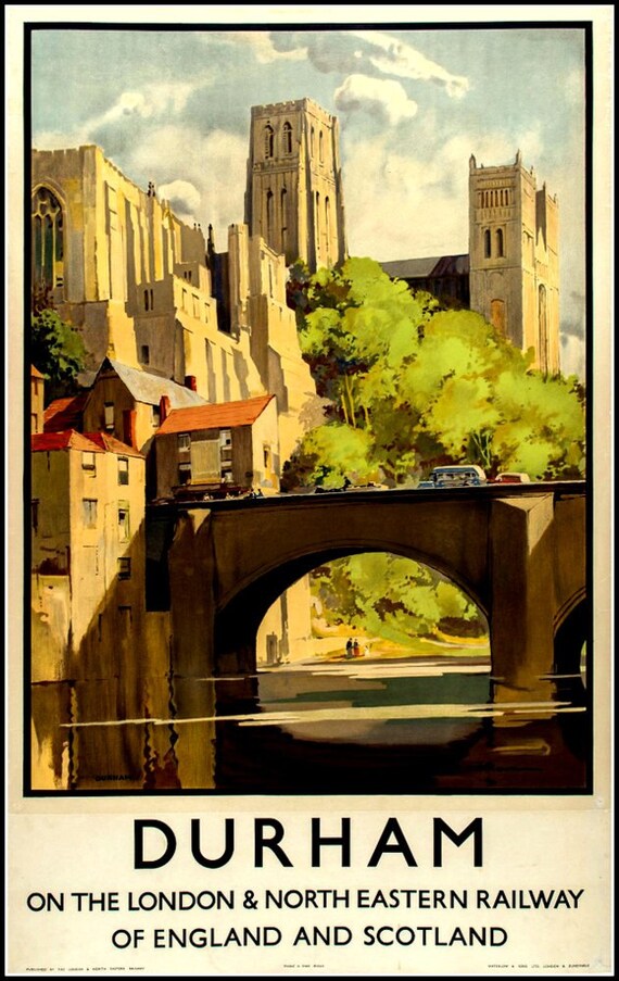 TX279 Vintage Durham England LNER Railway Travel Poster Re-Print A2//A3//A4