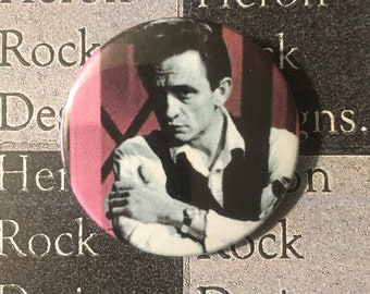 Johnny Cash - Badge - Pop Art Pin
