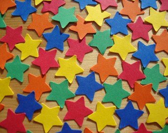 Star Confetti - Qty: 250 Pieces - Rainbow Confetti