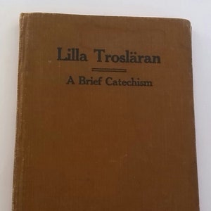 Lilla Troslaran A Brief Catechism Swedish English Religious Book Antique 1900