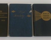 Lot Of 3 Desk Diaries Daily Desk Diary 1964 Desk Private 1957 Desk Secretary 1958 Appointments Memoranda Reminders Diaries