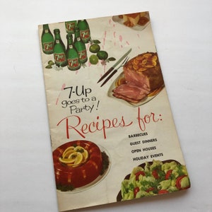 7-UP Recipes 1960s Collectible Cookbook Mid Century