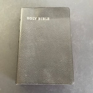 Vintage Bible King James Mid Century Black