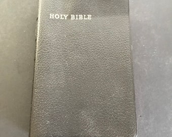 Vintage Bible King James Mid Century Black