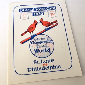 1930 World Series Program Opie Reprint St. Louis Cardinals vs. Philadelphia Athletics Limited Edition