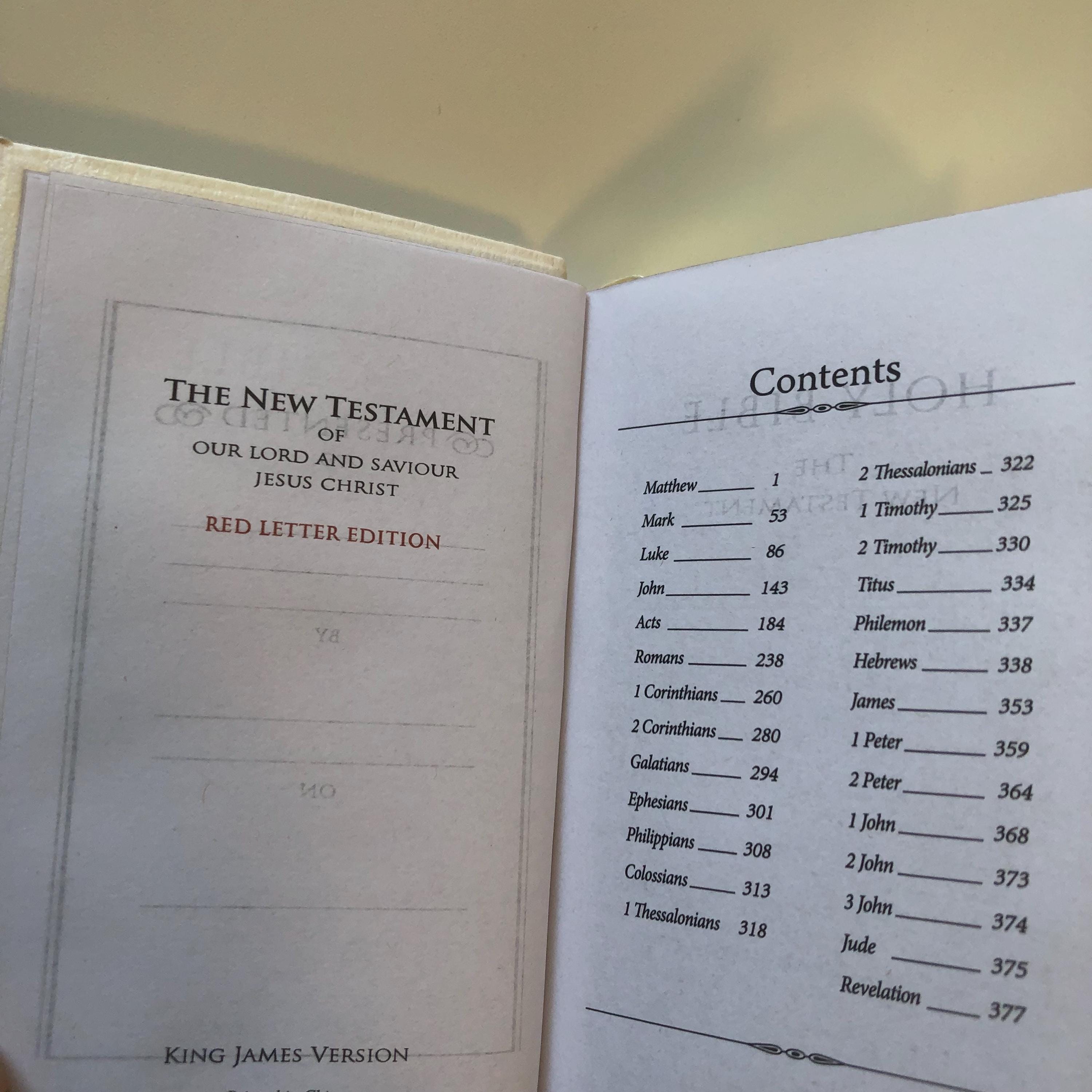 Bible New Testament King James Version KJV Black Bible Small for Pocket ...