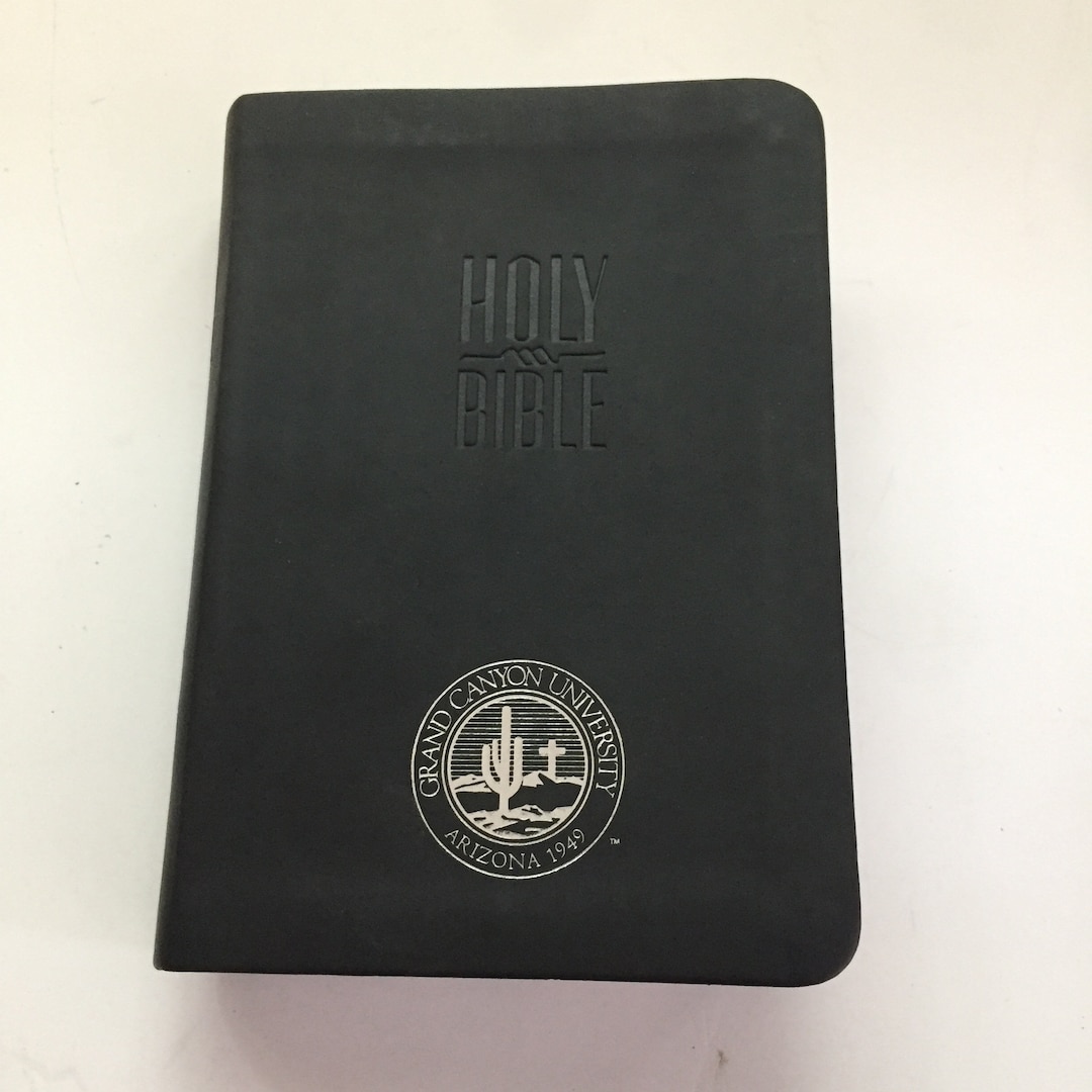 Bible King James Version Bible Old New Testament KJV Black Silver - Etsy