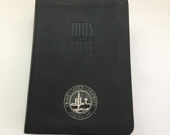 Bible King James Version Bible Old New Testament KJV Black Silver