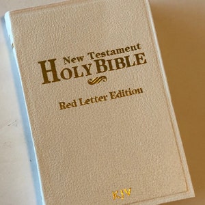 Bible King James Version KJV White Small Wedding Bible New Testament