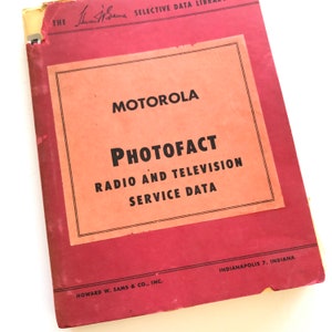 Howard W Sams Motorola Photofact Service Book 1950 Old Radio Television Repair