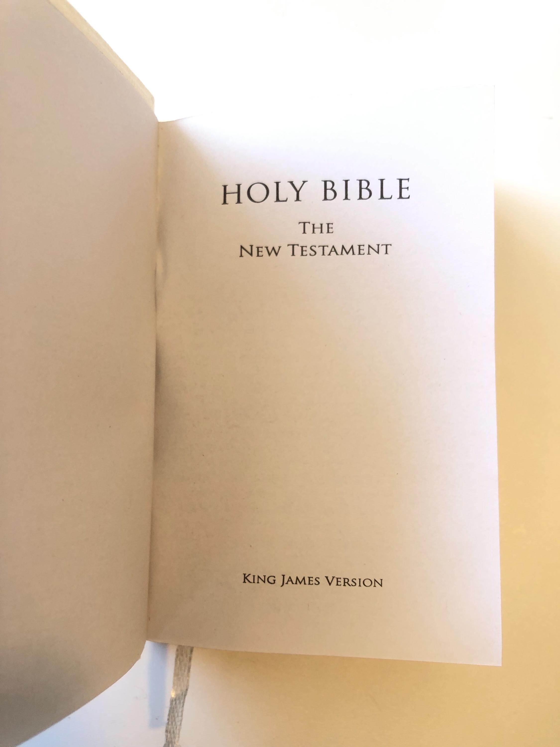 Bible New Testament King James Version KJV Black Bible Small for Pocket ...