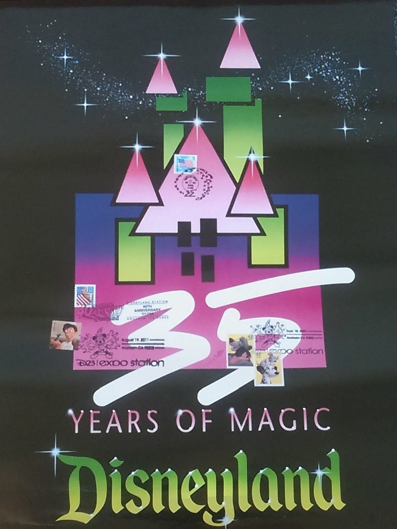 Disney Poster Disneyland Vintage Disneyland Print Etsy