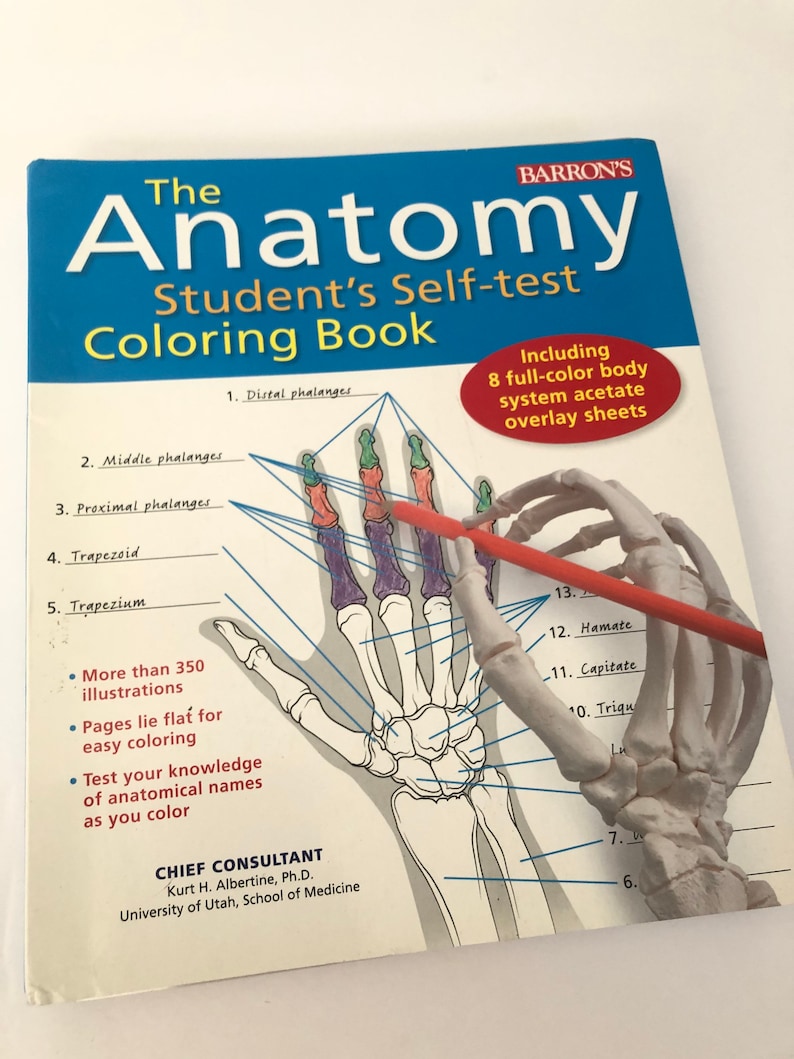 The Anatomy Student's Self Test Coloring Book by Etsy