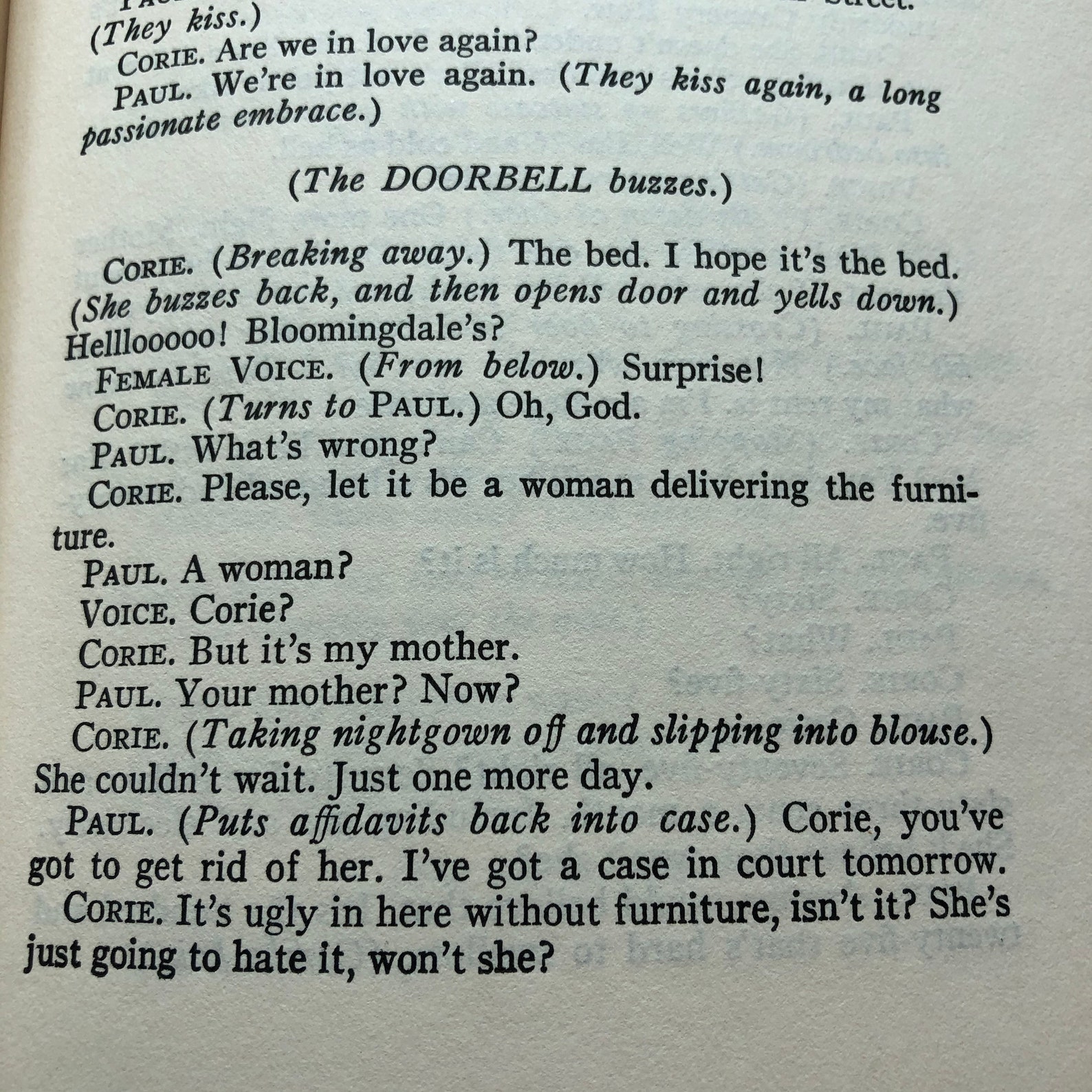 Barefoot In The Park Script By Neil Simon 1964 Samuel French Etsy