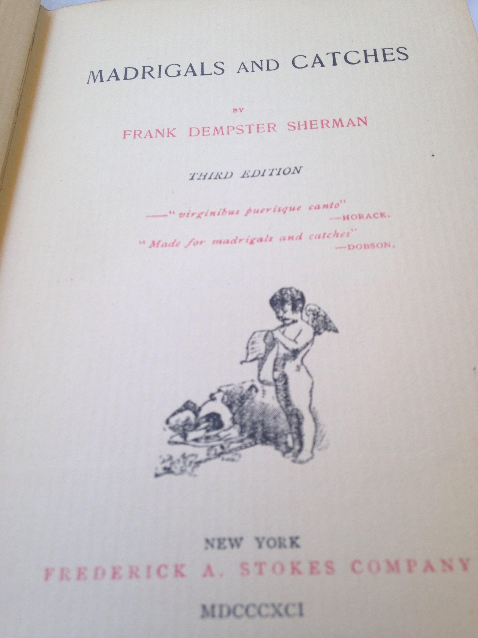 Madrigals and Catches Frank Dempster Sherman 1891 Poetry Etsy