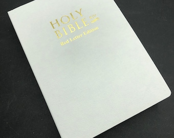 White KJV Bible: Soft Leatherette Cover, Red Letter Edition
