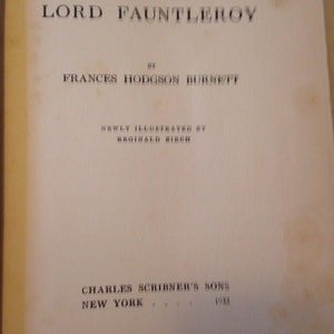 Little Lord Fauntleroy by Frances Hodgson Burnett Little Lord Fauntleroy by Frances Hodgson Burnett