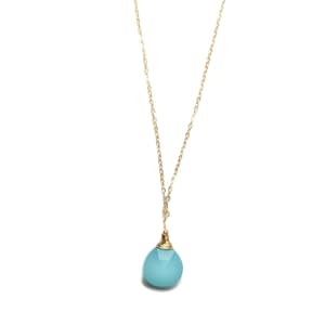 Dainty chalcedony necklace // Blue chalcedony necklace // Gold filled Necklace // Gemstone Necklace // Everyday Jewelry // Gift for her