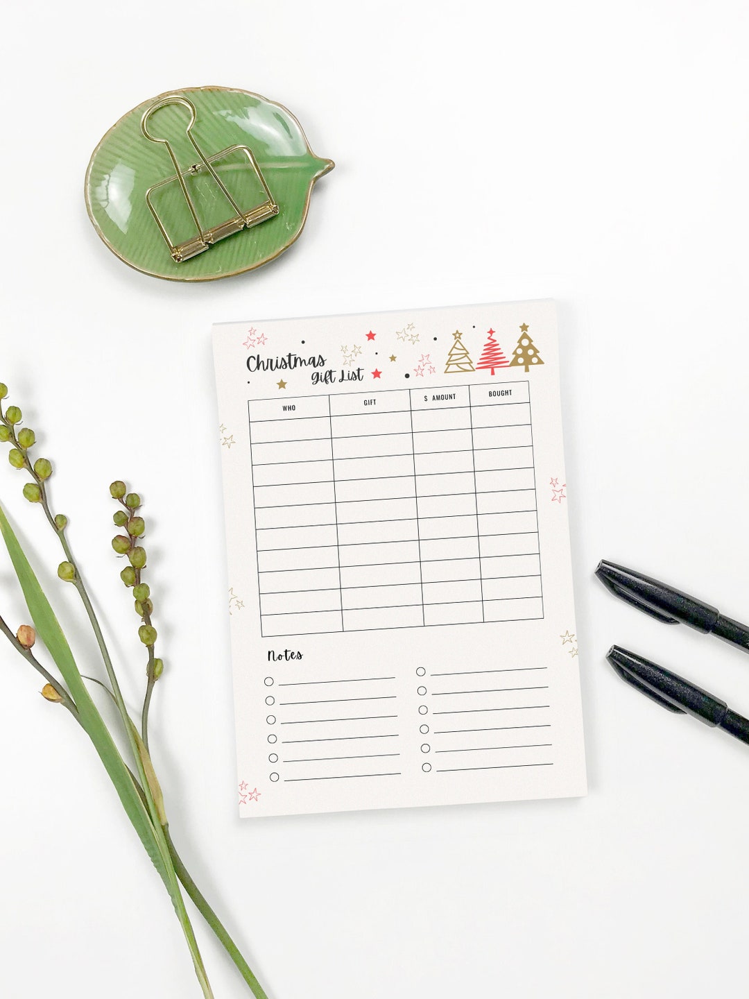 Christmas Gift List Planner Printable - Etsy