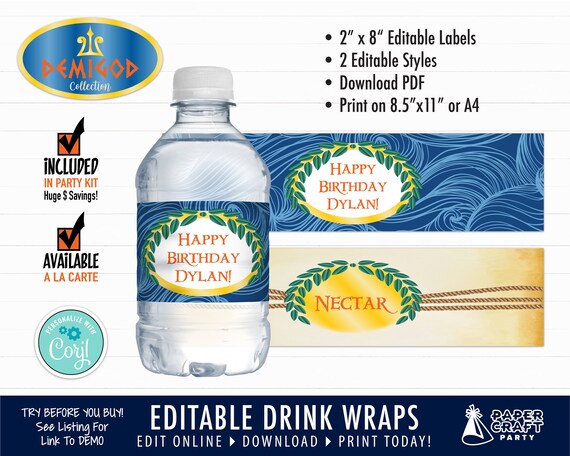 Printable Greek God Cabin Banners Demigod Party Decorations Etsy