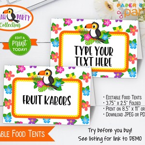 Toucan Party Printable Party Kit Includes Invites and Decorations, Edit Online Download Today With Free Corjl.com image 5