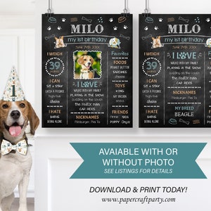 Milestone Photo Poster for Dogs, Pet Gotcha Day Party, Edit Online, Download + Print Today with free Corjl.com 0021 image 3