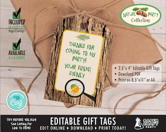 Scavenger Hunt Gift Tags, Party Printable Birthday Gift Tags, Hanging Tags, Edit Online + Download Today With Free Corjl.com 0039