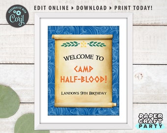 Demigod Party Printable Welcome Sign & Party Signs, Edit Online + Download Today With Free Corjl.com 0024