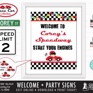 Race Car Printable Gift Tags, Edit Online Download Today With Free Corjl.com 0062 image 9