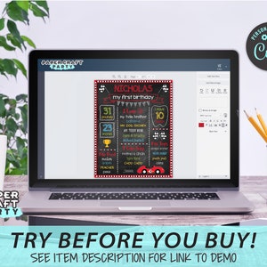 Race Car Milestone Chalkboard Poster for Any Age, Printable Sign, Edit ...