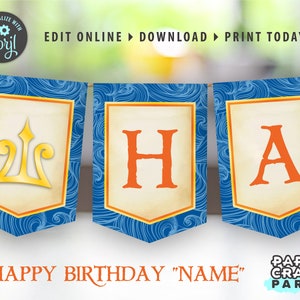 Demigod Party Printable Birthday Banner, Edit Online + Download Today With Free Corjl.com 0024