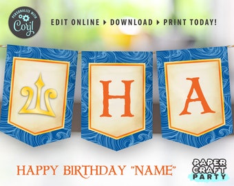 Demigod Party Printable Birthday Banner, Edit Online + Download Today With Free Corjl.com 0024