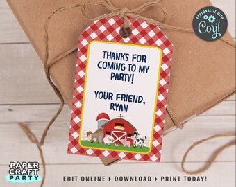 Farm Printable Gift Tags in Red, Edit Online + Download Today With Free Corjl.com 0044