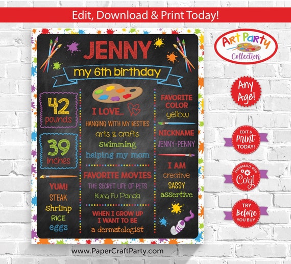 art milestone chalkboard poster for any age red printable chalkboard online free